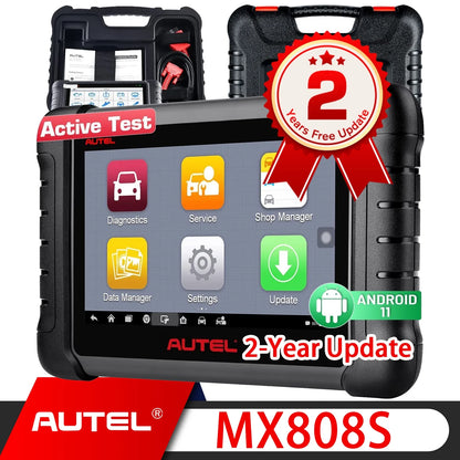 Autel MaxiCheck MX808S with 2 Year Update, 3000+ Bidirectional Diagnostic Tool Android 11 OE All System Scan, FCA Autoauth same as MK808S MK808Z RK3566 4-Core 4GB & 64GB