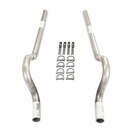 62-74 Mopar B Body Car 2.5" Dual Exhaust Kit No Muffler Rear Exit No Tips