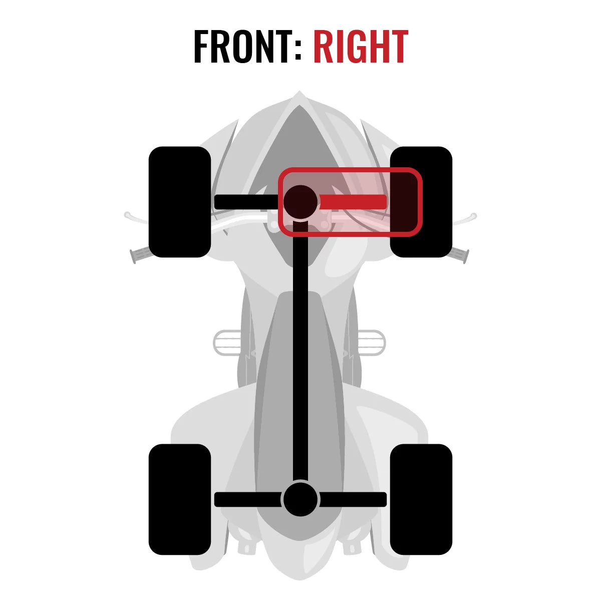 Sixity XT Front Right Axle compatible with Can-Am Commander 1000 2015 - STD DPS XT XT-P 4X4