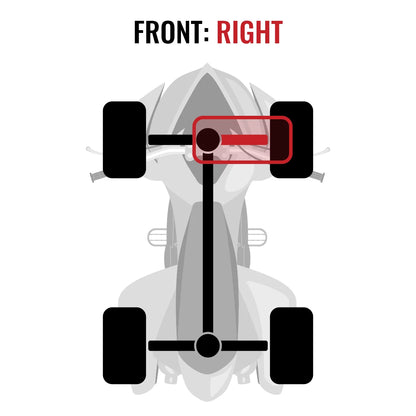 Sixity XT Front Right Axle compatible with Can-Am Commander 1000 2015 - STD DPS XT XT-P 4X4