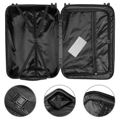 Capri Luggage Set 3 Piece Luggage Set Lock Spinner Wheels Luggage Carry on Suitcase(20/24/28), Champagne