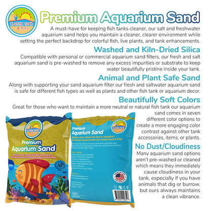 CLASSIC SAND & PLAY Natural Aquarium Sand for Freshwater and Saltwater Tanks, 20 lb. Yellow