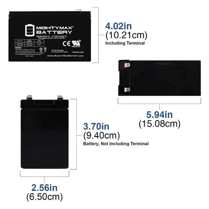 12V 9Ah Battery Replacement for Sea Doo Sea Scooter ZS06 - 10 Pack