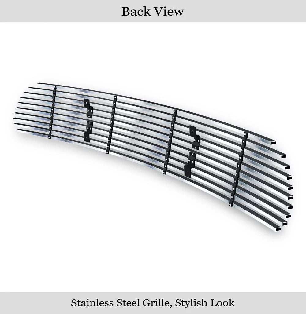 APS Premium Stainless Steel Silver Horizontal Billet Grille Insert Compatible with Ford Explorer Sport 2001-2003 & 01-05 Sport Trac Lower Bumper N19-C22358F