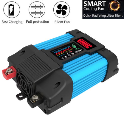 4000W Car Power Inverter DC 12V To AC 110/220V Pure Sine Wave 2 USB LCD Display