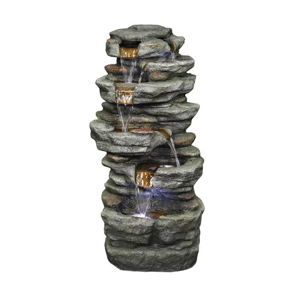 32.6inches Rock Water Fountain with Led Lights