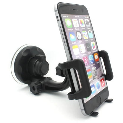 Car Mount Windshield Phone Holder Swivel Cradle Window Rotating Dock Suction Black D8 for Motorola Droid Turbo 2, Moto Z Droid Force Droid - Samsung Galaxy J3 J5 J7, Note 4 5, S5 S6 Edge Edge+ S7