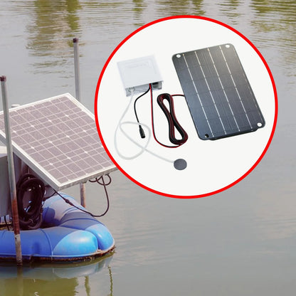 simhoa Solar Air Pump,Aquarium Air Pump Oxygenator Silent Eco Friendly,6V Solar Pond Aerator Solar Powered Pond Pump for Hydroponics