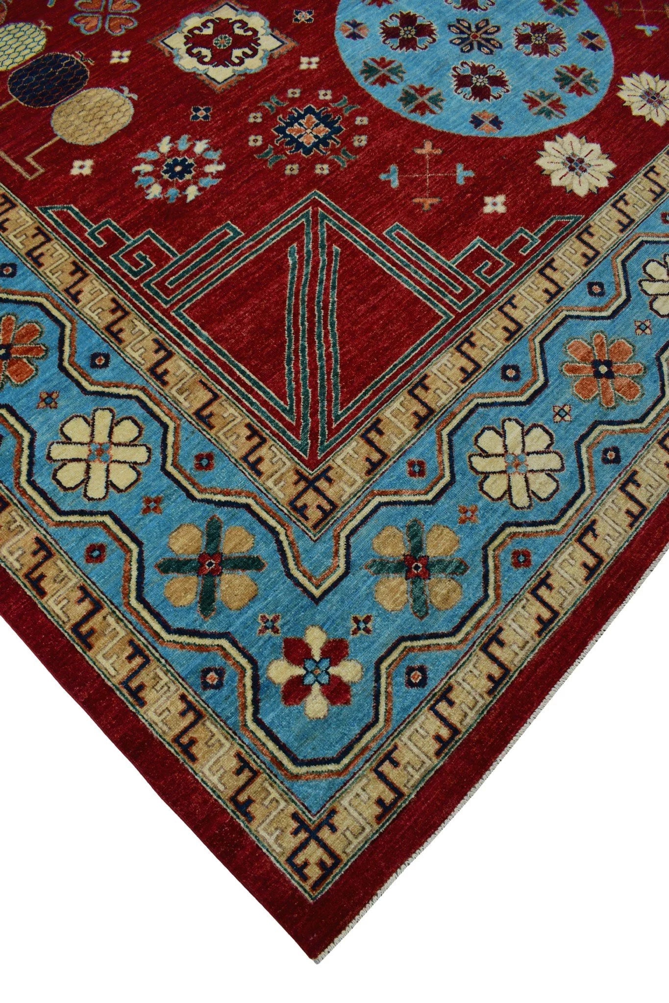 Aria Roselyn Red/Lt. Blue Rug, 9'11" x 13'8"