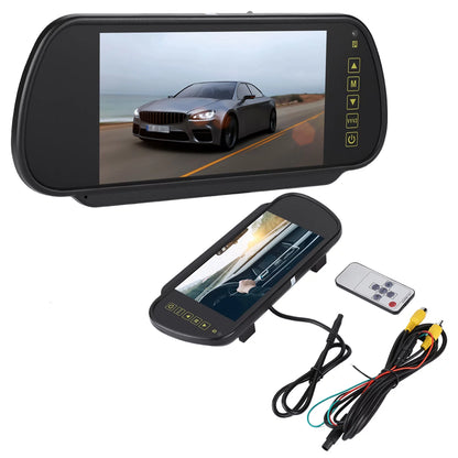 Auto Dimming Monitor Rear View Camera - 7inch Car Rearview Mirror LCD Auto Dimming Monitor Rear View Camera With Bracket