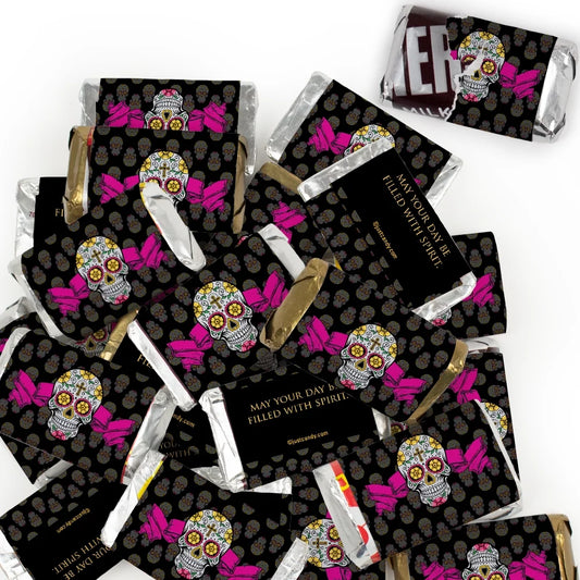 123 Pcs Day of the Dead Candy Party Favors Miniatures Chocolate - No Assembly Required - Sugar Skulls - dia de los Muertos