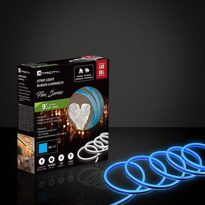 Xtricity Flexible Led Strip 9 feet/6w-3'/120v/blue Indoor and Outdoor