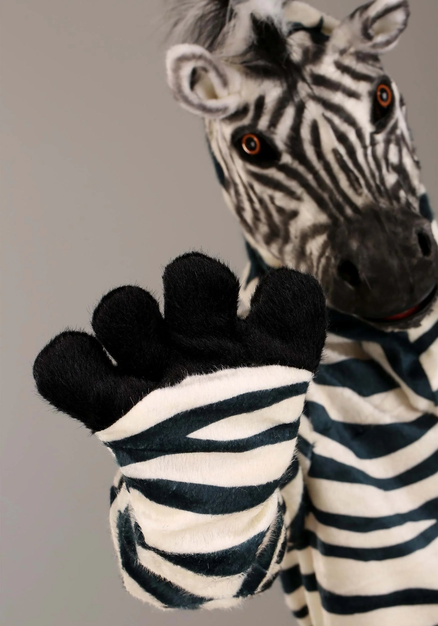 Adult Zebra Suit with Mouth Mover Mask