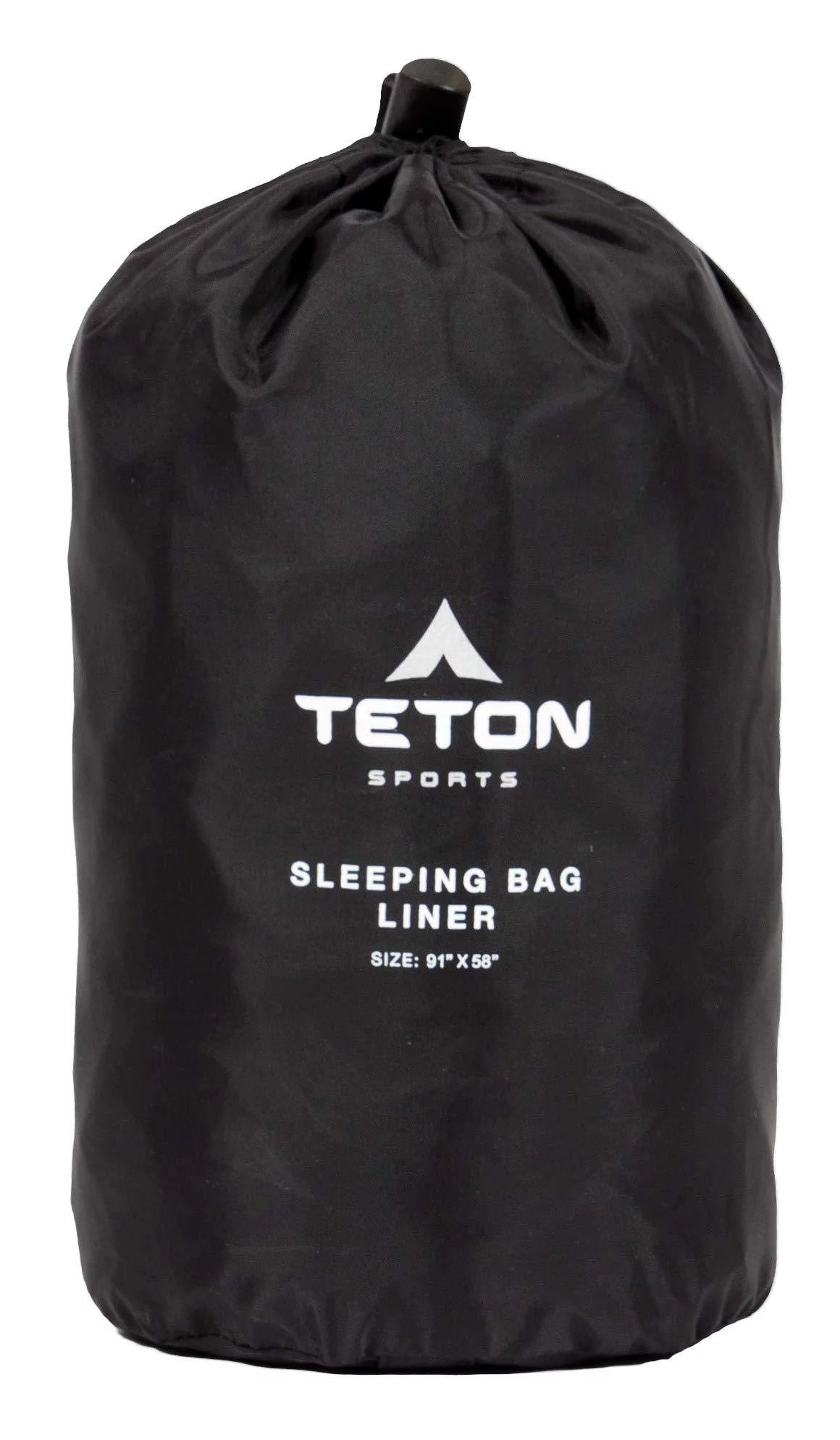 TETON Sports Sleeping Bag Liner; A Clean Sheet Set Anywhere You Go; Perfect for Travel, Camping, and Anytime You&rsquo;re Away from Home Overnight; Machine Washable; Travel Sheet Set f