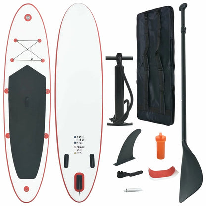 Walmeck Inflatable Paddleboard Set Red and White