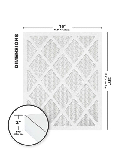 Accumulair Diamond 16x20x2 MERV 13 Air/Furnace Filters (6 pack)