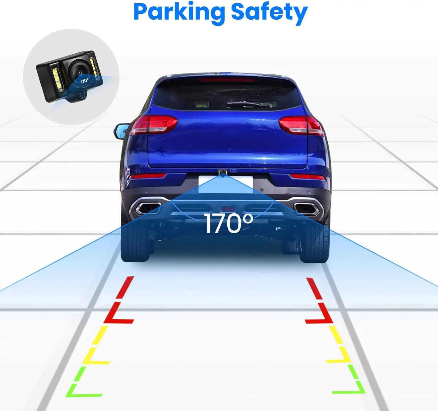 AUTO-VOX T1400 Upgrade OEM Look Wireless Backup Camera for Car/Trucks, No Interference, Rear View Mirror Camera Monitor with Waterproof Super Night Vision Back Up Camera