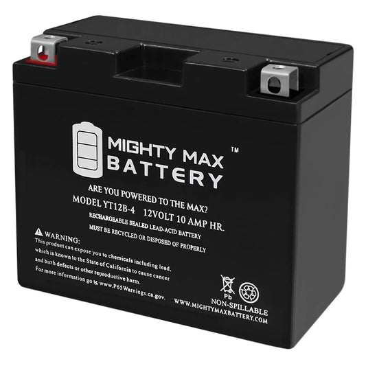 YT12B-4 12V 10Ah SLA Battery Replaces High Performance AGM Motorcycle