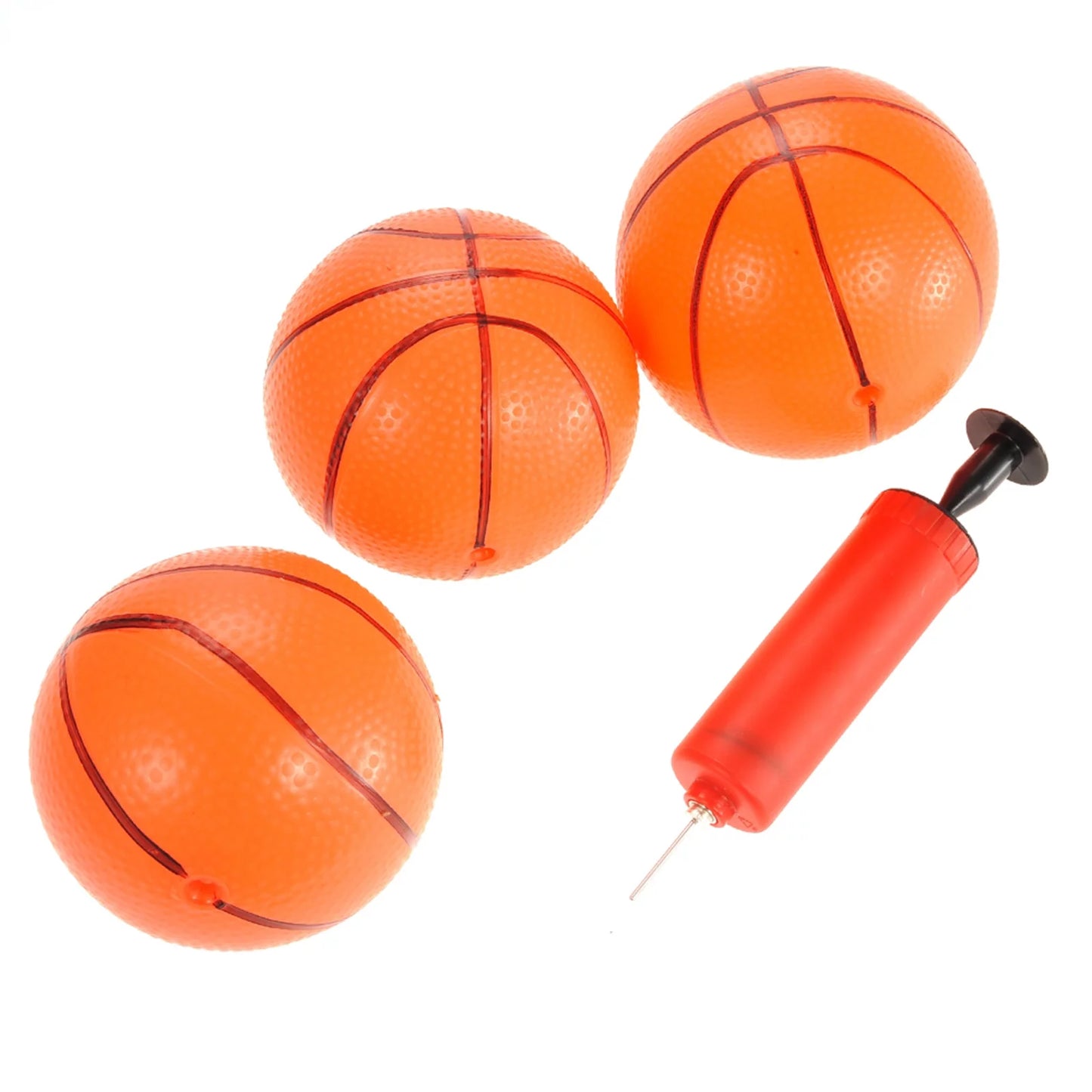 3 Pieces Mini Basketball Mini Basketballs Set, Inflatable Basketball Toys with Inflation Pump, for Beach Pool Sports Game Party Supplies, Child Gifts