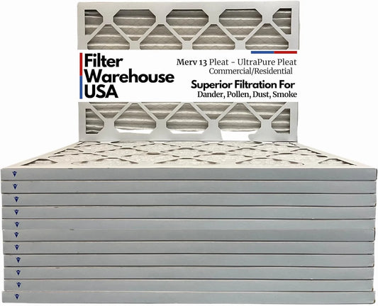 Ultrapureplus By 12X20x1 Merv 13, Pleated HVAC/Furnace Air Filters (12 Pack)