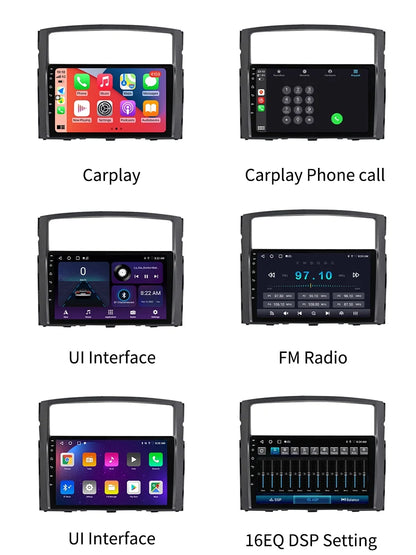 Car Stereo Radio For Mitsubishi Pajero 4 V80 V90 2006 - 2014 Android Screen GPS Navi With Carplay Android Auto