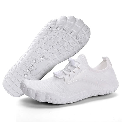 SunyaMood Water Shoes Barefoot Beach Shoes Quick Dry Non-slip for Men Women (38 White)