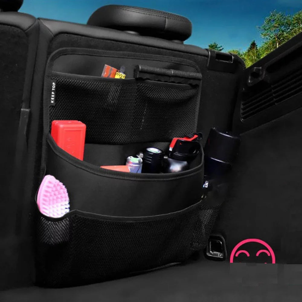 walmeck Car Storage Bag with Large Capacity Net Pocket Universal Auto Backseat Organizer Bags Receiving Bags for Car