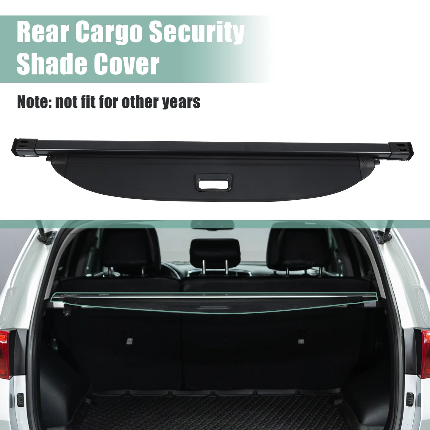 Unique Bargains 1 Set Cargo Cover for Kia Sportage 2023 Retractable Rear Trunk Security Cover Luggage Privacy Cover