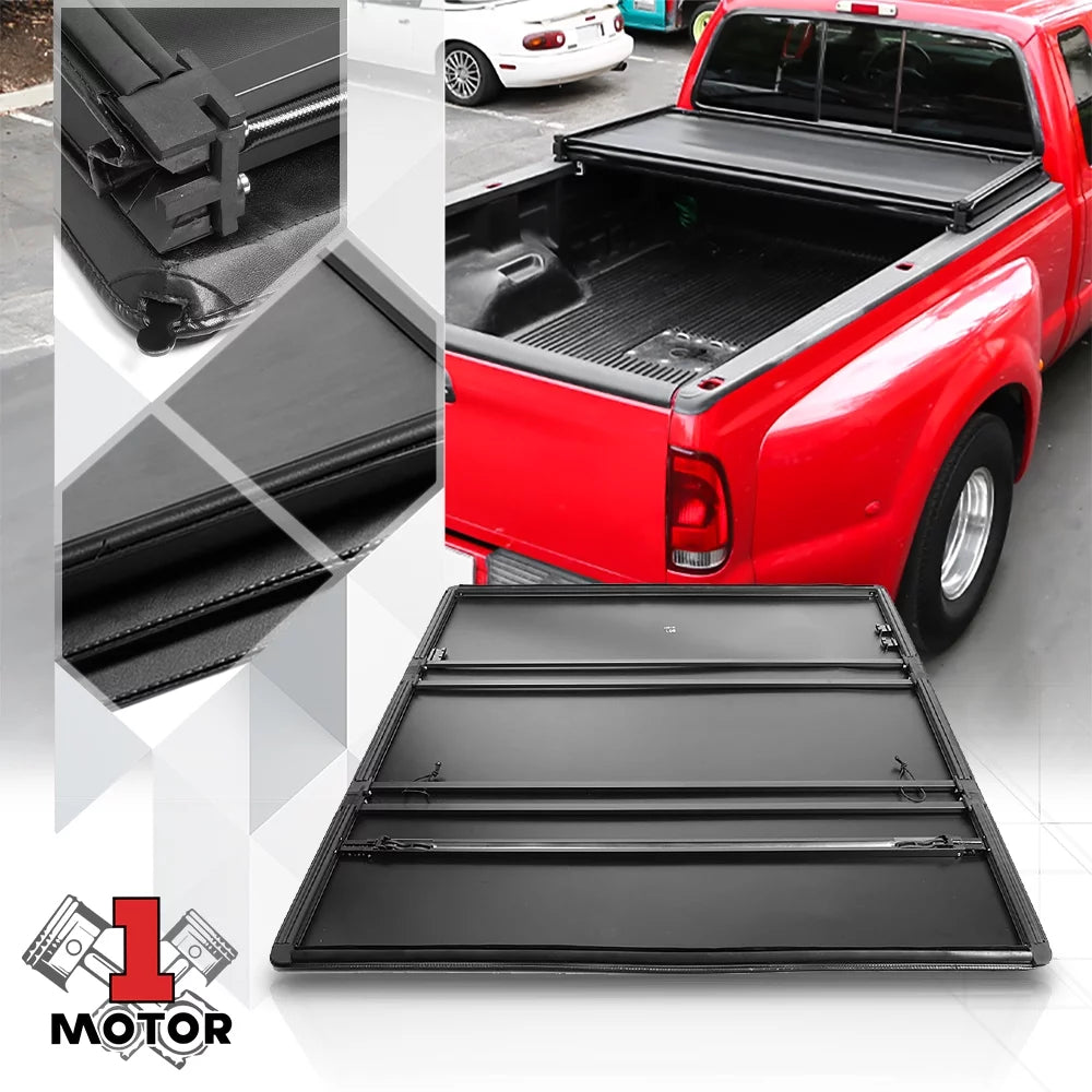 Short Bed Tonneau Cover 6Ft Soft Top Tri-Fold Flareside for 93-04 Ford Ranger