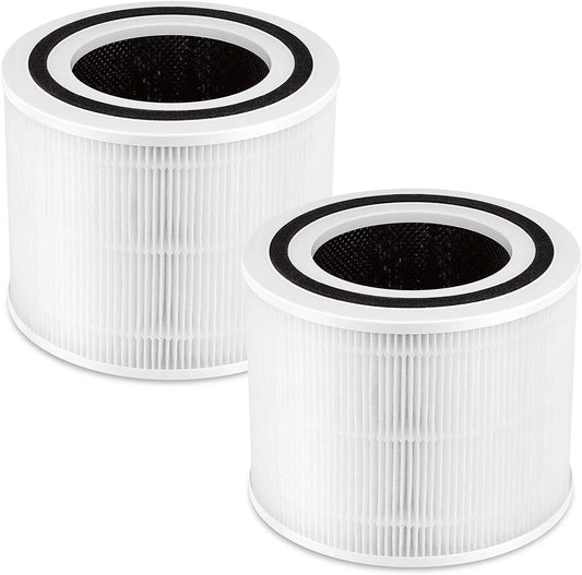 2 Pack Core 300 Replacement Filter Compatible with LEVOIT Core 300, H13 HEPA Filter, Compare to Part No. Core 300-RF, White