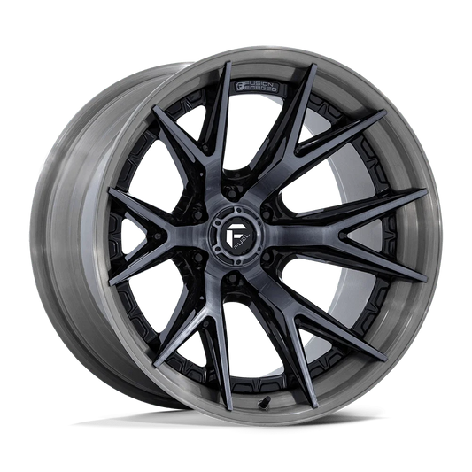 20x10 Fuel FC402 Catalyst Gloss Black W/ Brushed Gray FORGED Rim 6x135 (-18mm)