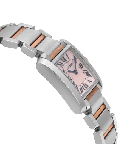 Cartier Tank Francaise 18K Rose Gold Steel MOP Dial Quartz Ladies Watch 2384