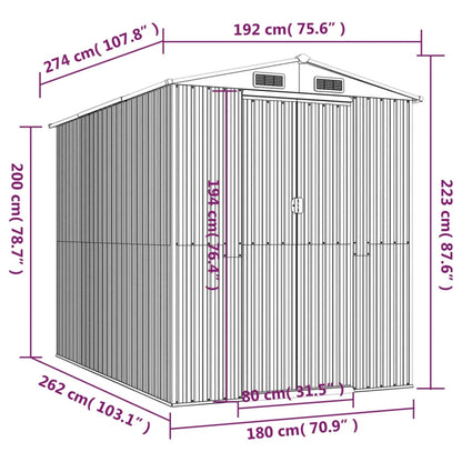 Andoer parcel,PatioContainer 75.6"x107.9"x87.8" Steel ShedsCabinet Patio Cabinet PatioShed 75.6"x107.9"x87.8" Steel ShedsCabinet Steel ShedsJiaocha Barash