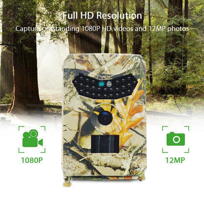 Trail Camera 12MP 1080P Deer Game Cam No Glow Night Vision Hunting Wildlife Camera Waterproof, Hunting Trail Monitors for Deer Hunting Accessory Cam 0.2S Trigger Speed Time Lapse Field Camera