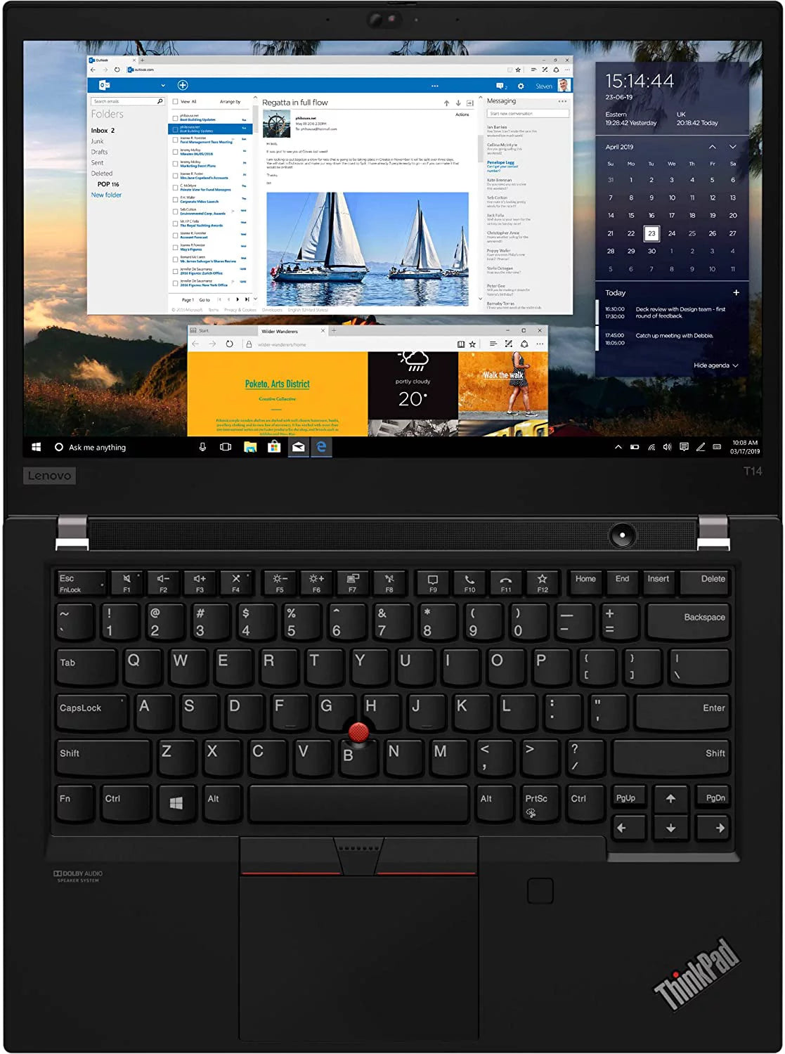 ThinkPad T14 14" FHD (Intel 4-Core i5-1135G7, 24GB RAM, 1TB PCIe SSD, UHD Graphics) IPS Business Laptop, Backlit KB, Fingerprint, 2 x Thunderbolt 4, Wi-Fi 6, Webcam, Windows 10 Pro