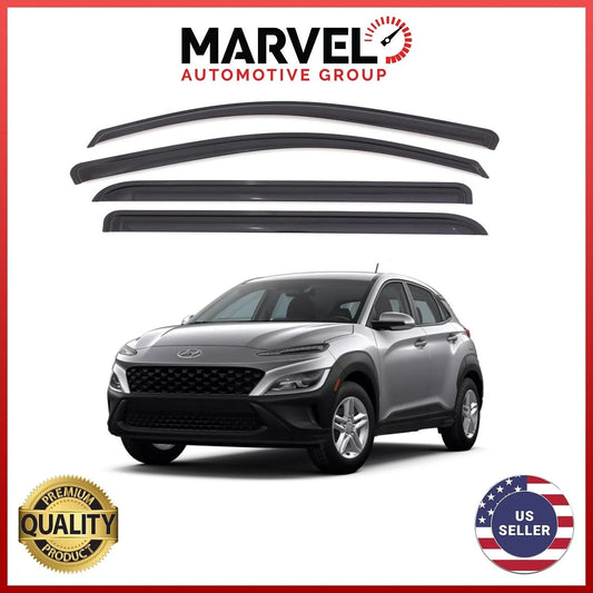 Smoke Window Sun Vent Visor Rain Guards Deflectors for Hyundai Kona 2018-2023