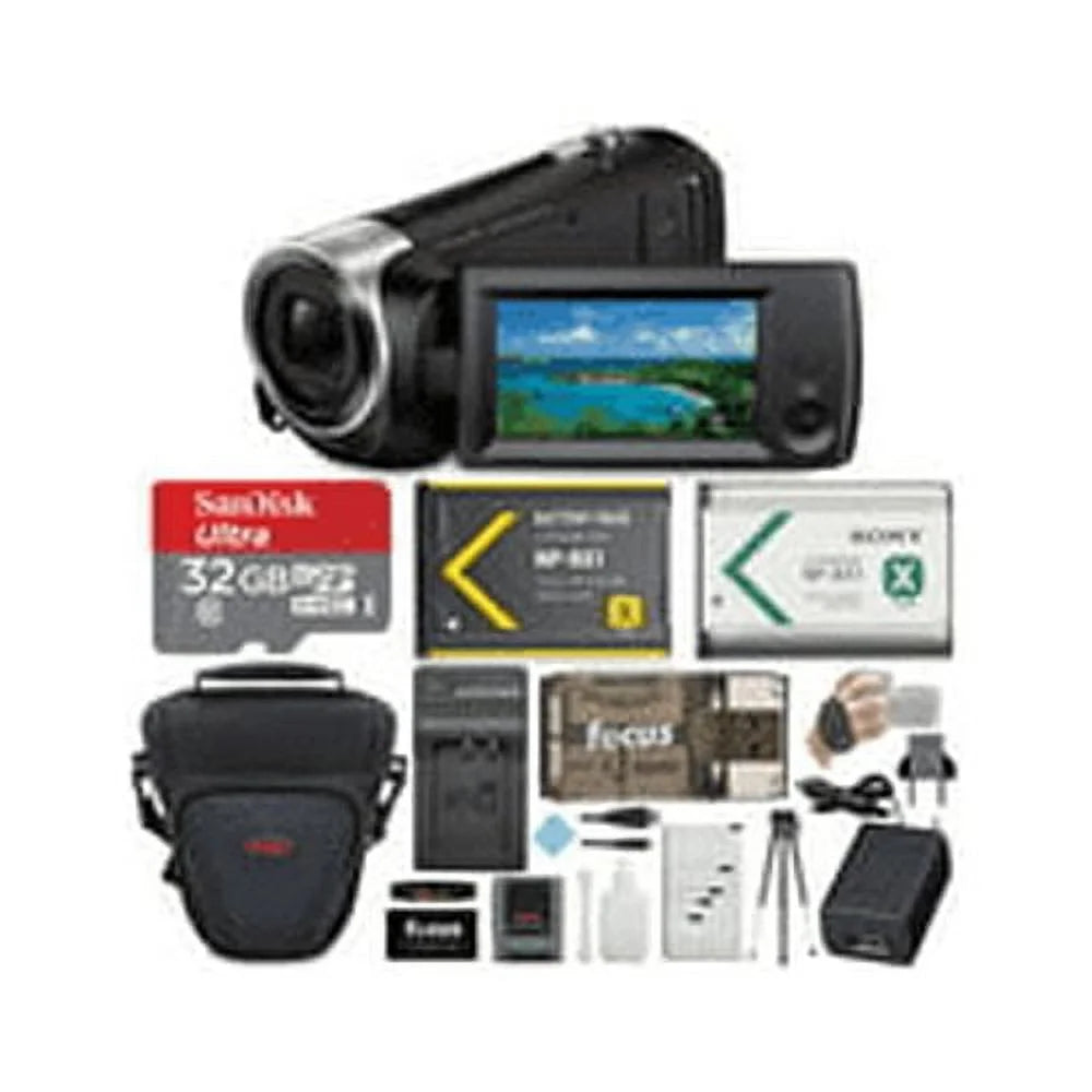 Sony CX405 Handycam 1080p Camcorder with 32GB SD Card and Accessory Bundle