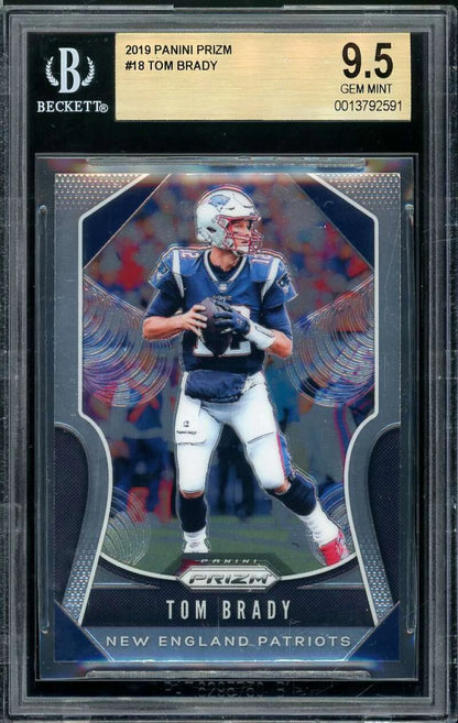 Tom Brady Card 2019 Panini Prizm #18 BGS 9.5