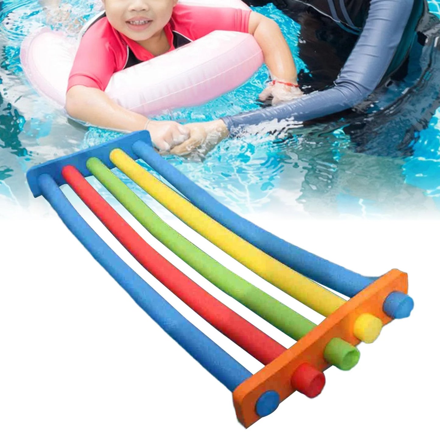 Swimming Float Connector Swim Noodles Connector Foam Flotation Fitting Connection with 5 Holes Pool for Rafts, Beach, Kids 52cmx3cmx12cm