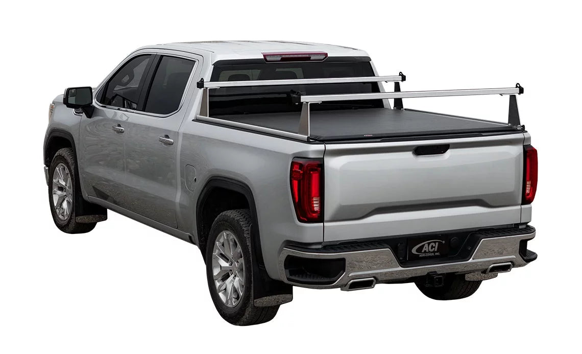 ADARAC 2014-2018 Fits Chevrolet Silverado Fits GMC Sierra 1500 5' 8" Silver Aluminum M-series Truck Bed Racks F4020041