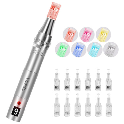 Wireless Beauty Pen Professional Multi-Function Electric Pen for Skin Care with 12 Pcs Replacements