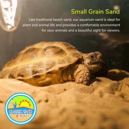 CLASSIC SAND & PLAY Natural Aquarium Sand for Freshwater and Saltwater Tanks, 20 lb. Yellow