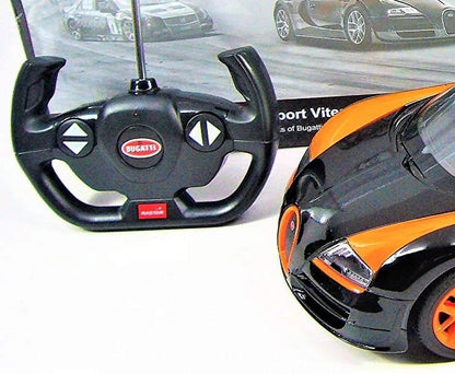 Wonder Wheels 1:14 RC Bugatti Veyron Grand Sport Vitesse Licensed Model Car - Black/Orange