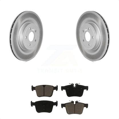 Transit Auto - Rear Coated Disc Brake Rotors And Ceramic Pads Kit For Jaguar XE XF KGC-102389