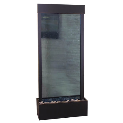 Adagio HRC1551 Harmony River Center Mount Blackened Copper Blue Glass Wall Fountain