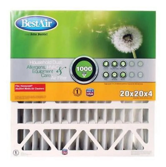 BestAir 20 in. W x 20 in. H x 4 in. D 8 MERV Pleated Air Filter (Pack of 3)