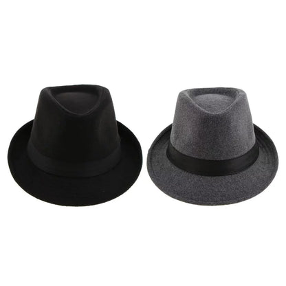 Segolike 2Pack Retro Fedora Hat Winter Manhattan Structured Bowler Panama Hat Cap , , Size