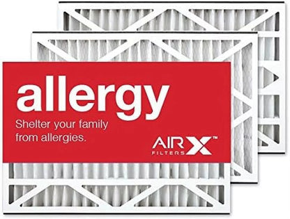 16x25x3 MERV 11 HVAC AC Furnace Air Filter Replacement for Lennox X0581 X5427, Allergy 3-Pack, Made in the USA