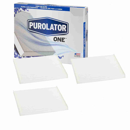 3 pc Purolator ONE C38222 Cabin Air Filters for 94894 94901 HVAC Heating Ventilation Air Conditioning Vent Filters