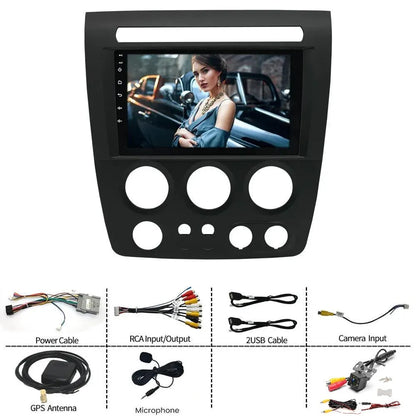 9" 1280*720 IPS 2+32GB Android 13 Apple CarPlay Car Stereo Radio GPS Navi Fit Hummer H3 2005-2010